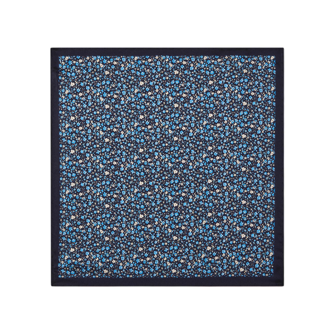 Pochette de costume en soie - Liberty bleu