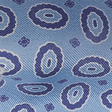 Bandana Carré en 100% coton - Bleu - Imprimé Ovales - Unisexe - 67x67 cm - Draeger