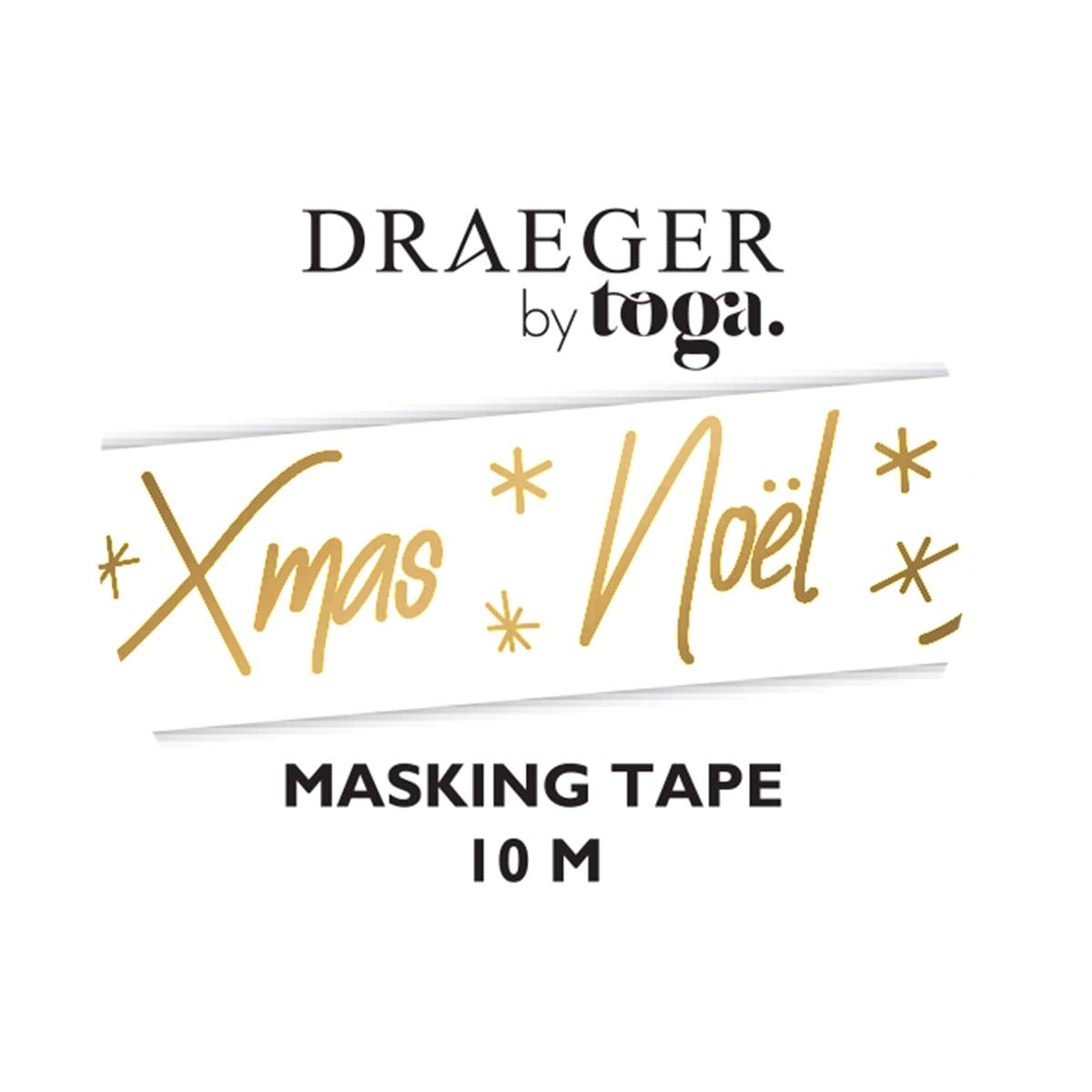 Cinta adhesiva 10 m - Navidad dorada – Draeger Paris