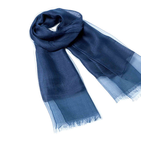 Etole cérémonie en soie - Bleu marine - 70x180 cm