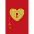 Carte Saint-Valentin - Coeur doré