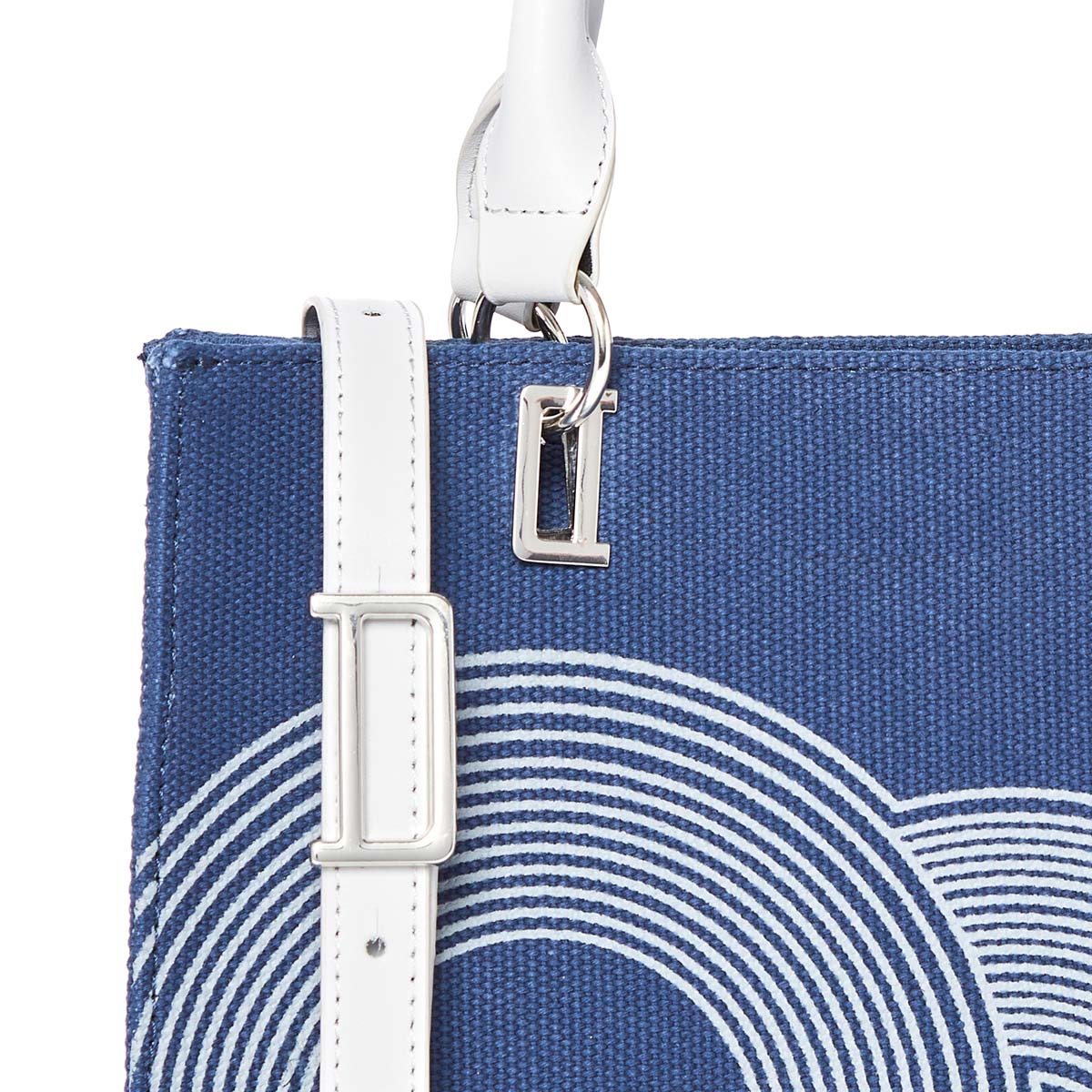 Petit sac cabas - Bleu - Femme - Fermeture à pont zippé