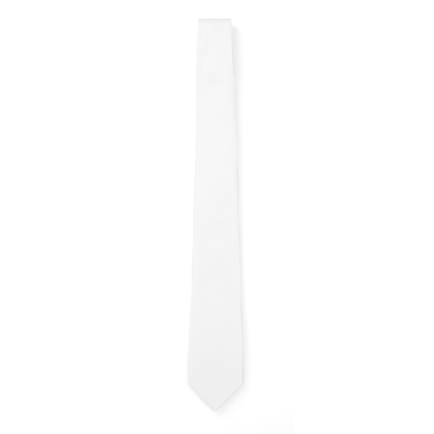 Cravate en Soie Nattée - Blanc 