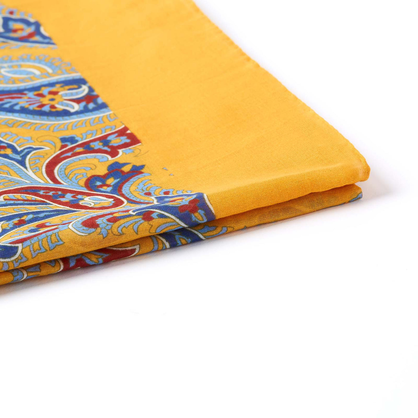 Bandana en coton motif paisley - jaune