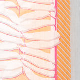 Foulard femme - paréo motif palmes - orange