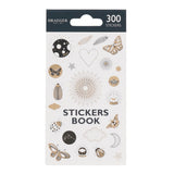 Stickers autocollants - Icônes noir & or - 300 pièces