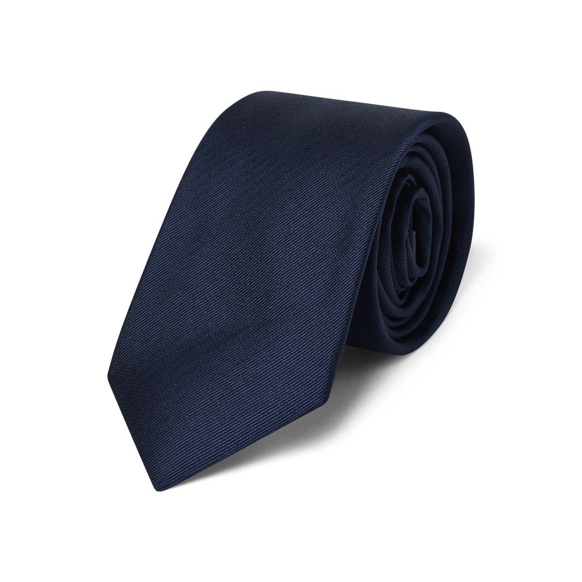 Cravate twill bleu marine