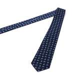 Cravate petit paisley bleu