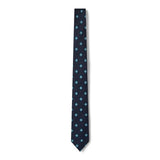 Cravate à carreaux bleu marine et turquoise