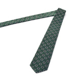Cravate à fleurs - vert et bleu marine