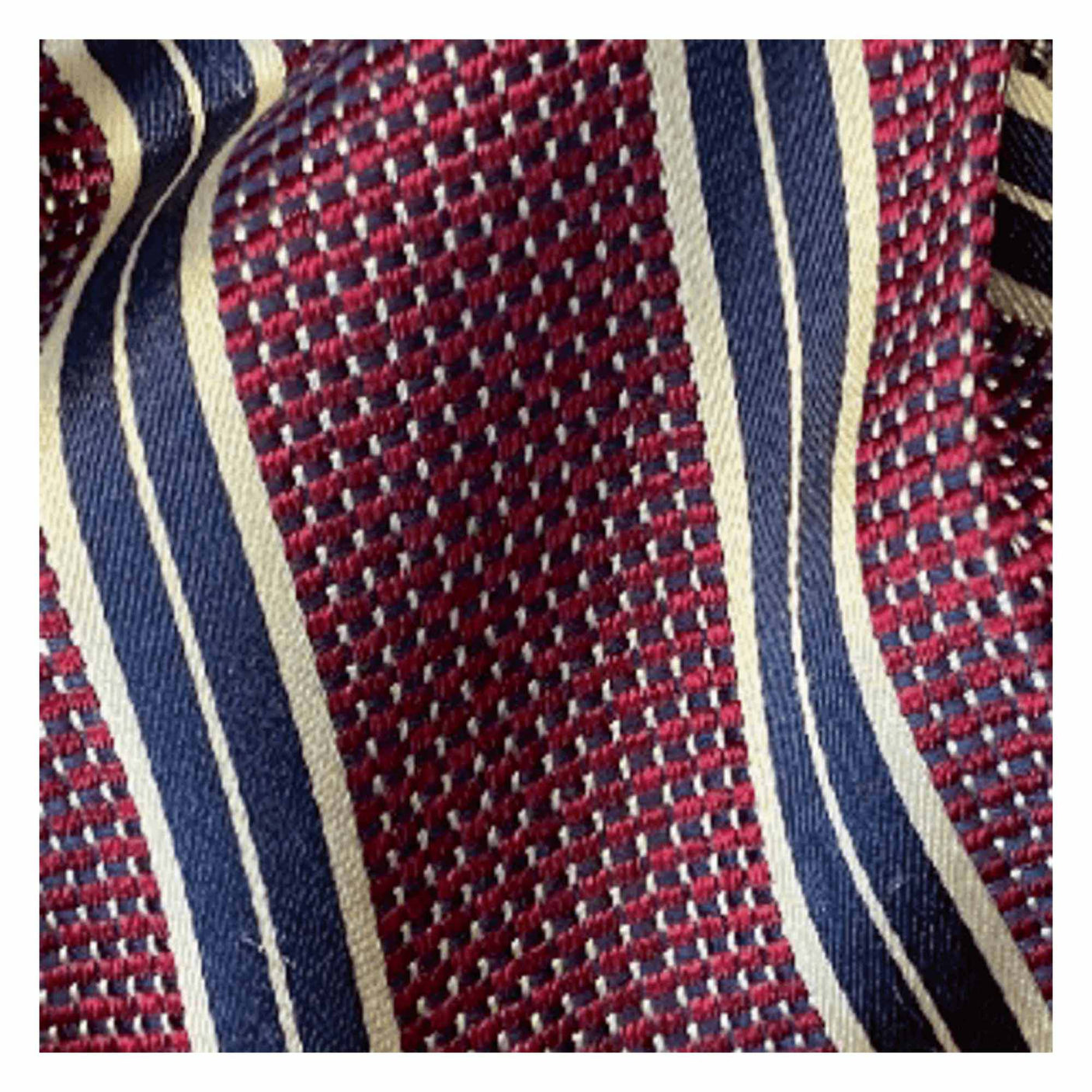 Cravate club à larges rayures - bleu marine et bordeaux