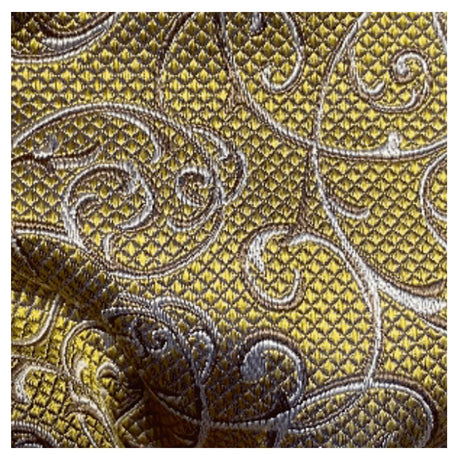 Cravate à motif floral doré