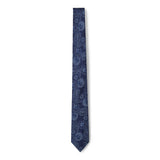 Cravate paisley bleu marine