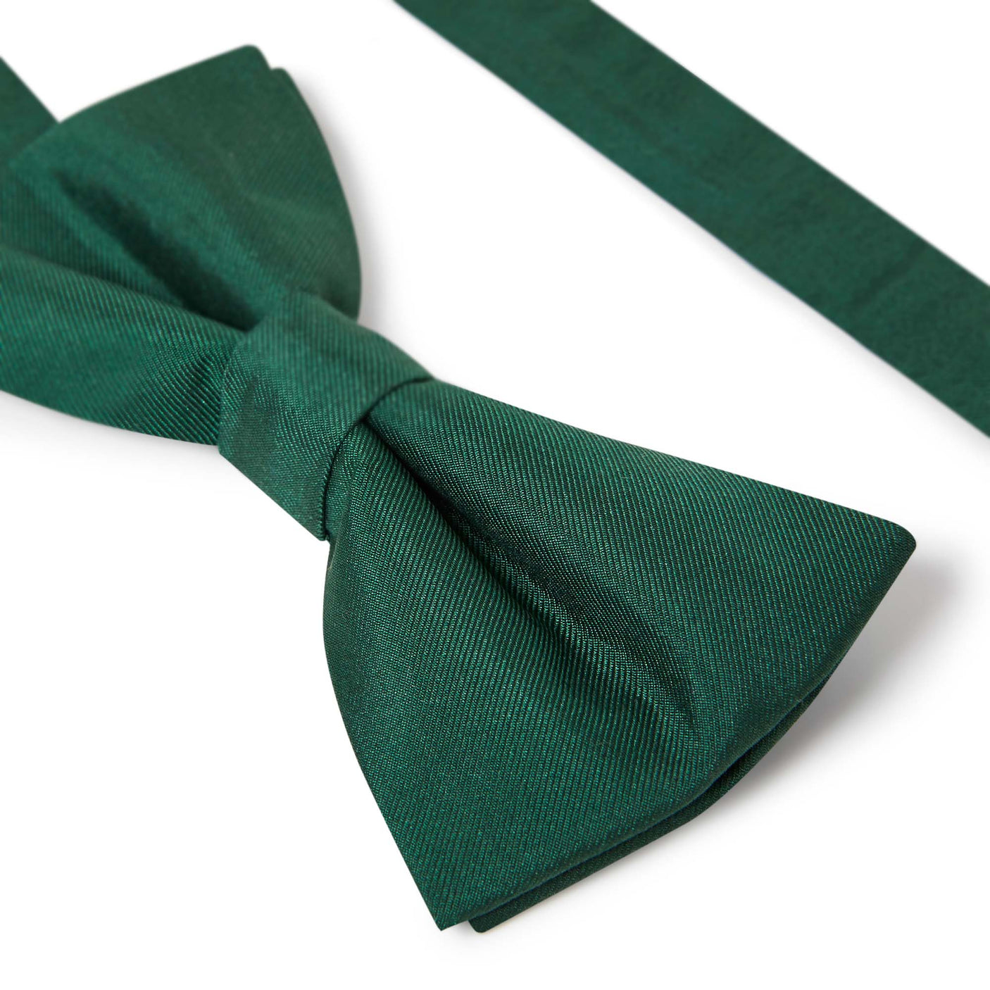 Green twill bow tie