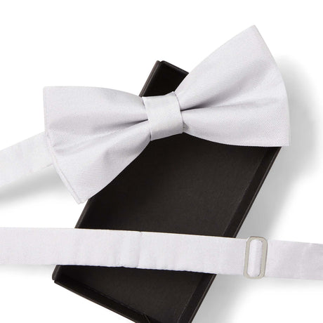 Light gray twill bow tie