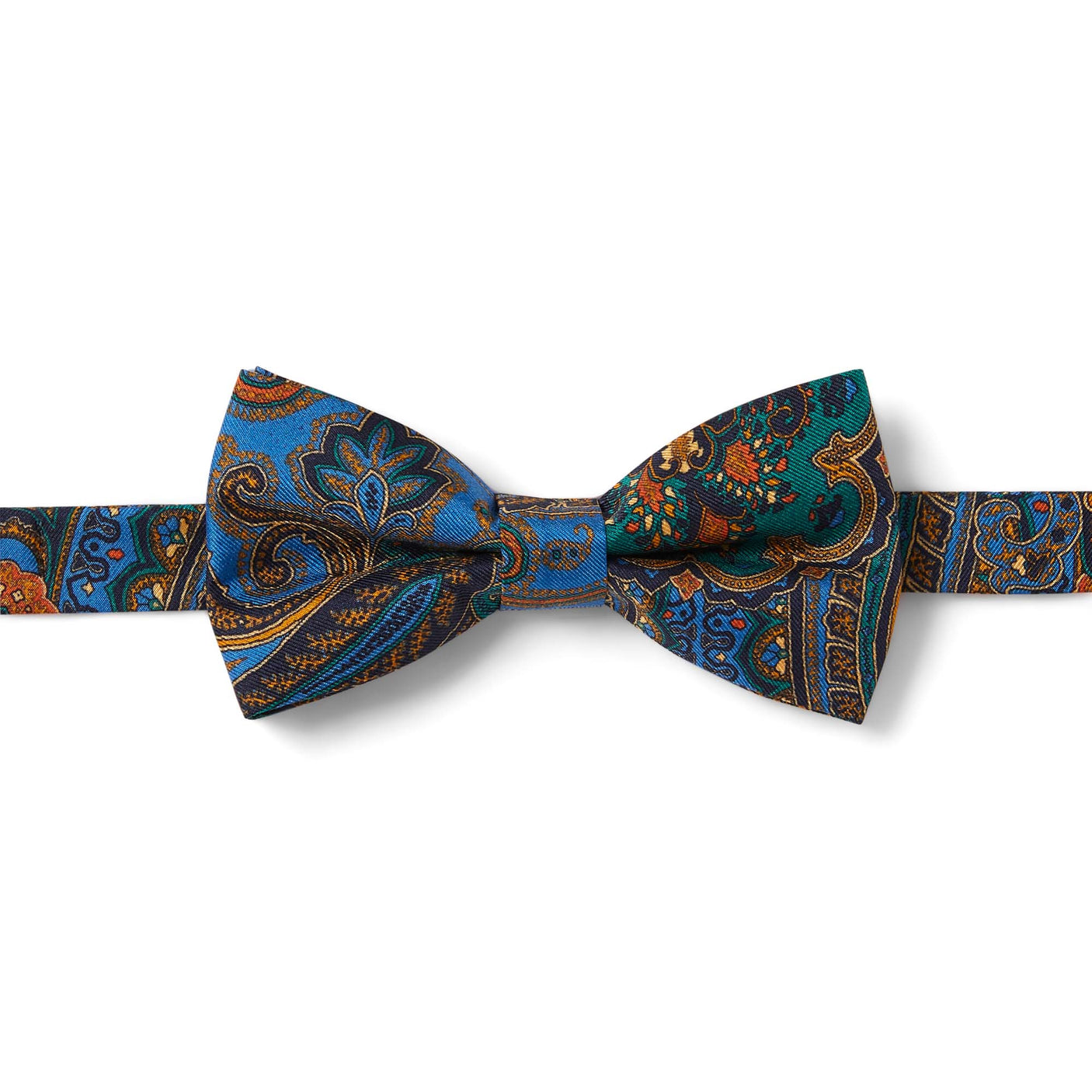 Navy Blue Paisley Bow Tie