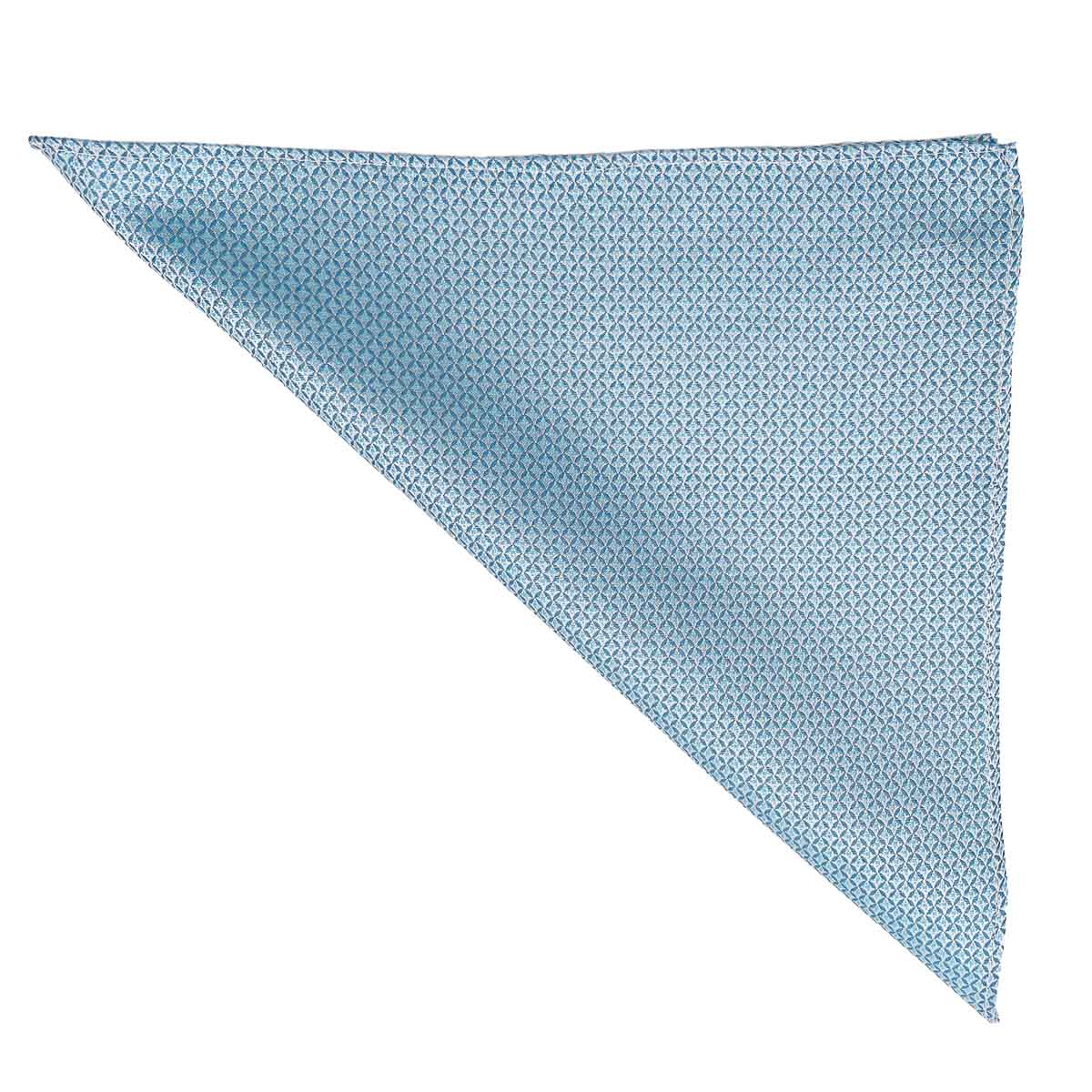 Pochette de costume en 100% soie - Twill de soie - Bleu - 26x26 cm - Draeger