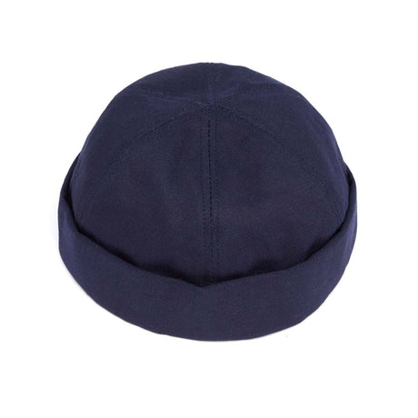 Bonnet docker en 100% coton - Uni Bleu Marine - Homme - Taille unique - Anneau réglable