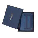 Grand portefeuille - Bleu - 6 compartiments - 100% cuir - Homme