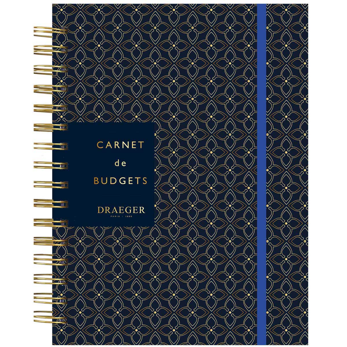 A5 spiral budget notebook - 192 pages - Navy blue – Draeger Paris