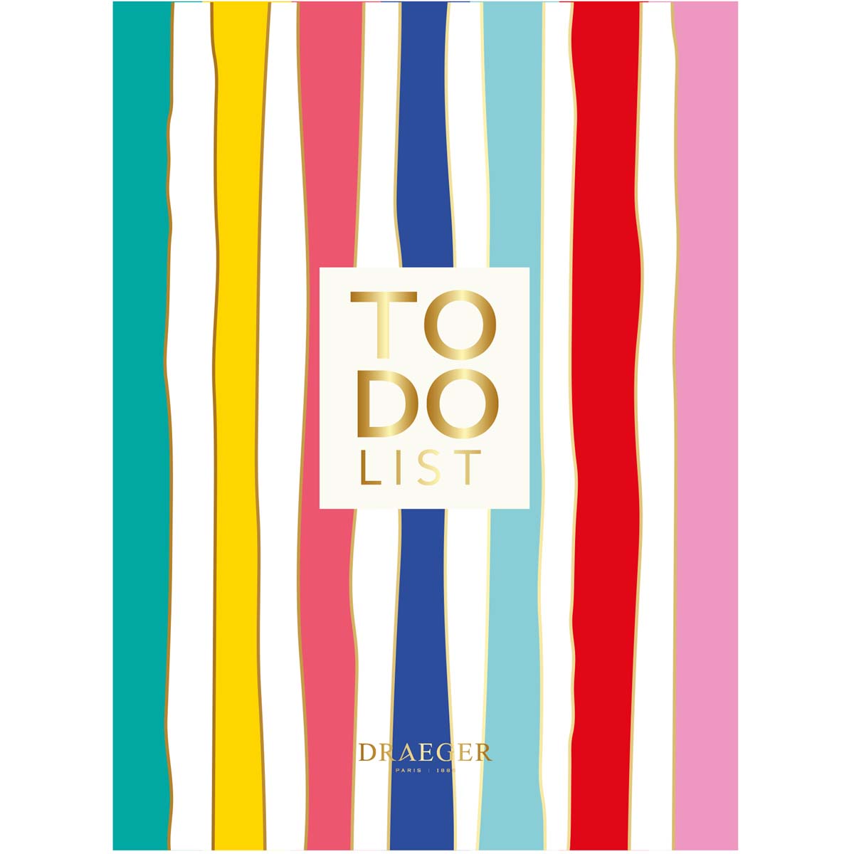 Bloc-notes To do list - 13x18 cm - 100 pages - Rayures multicolores
