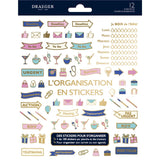 Stickers autocollants organisation - 12 planches