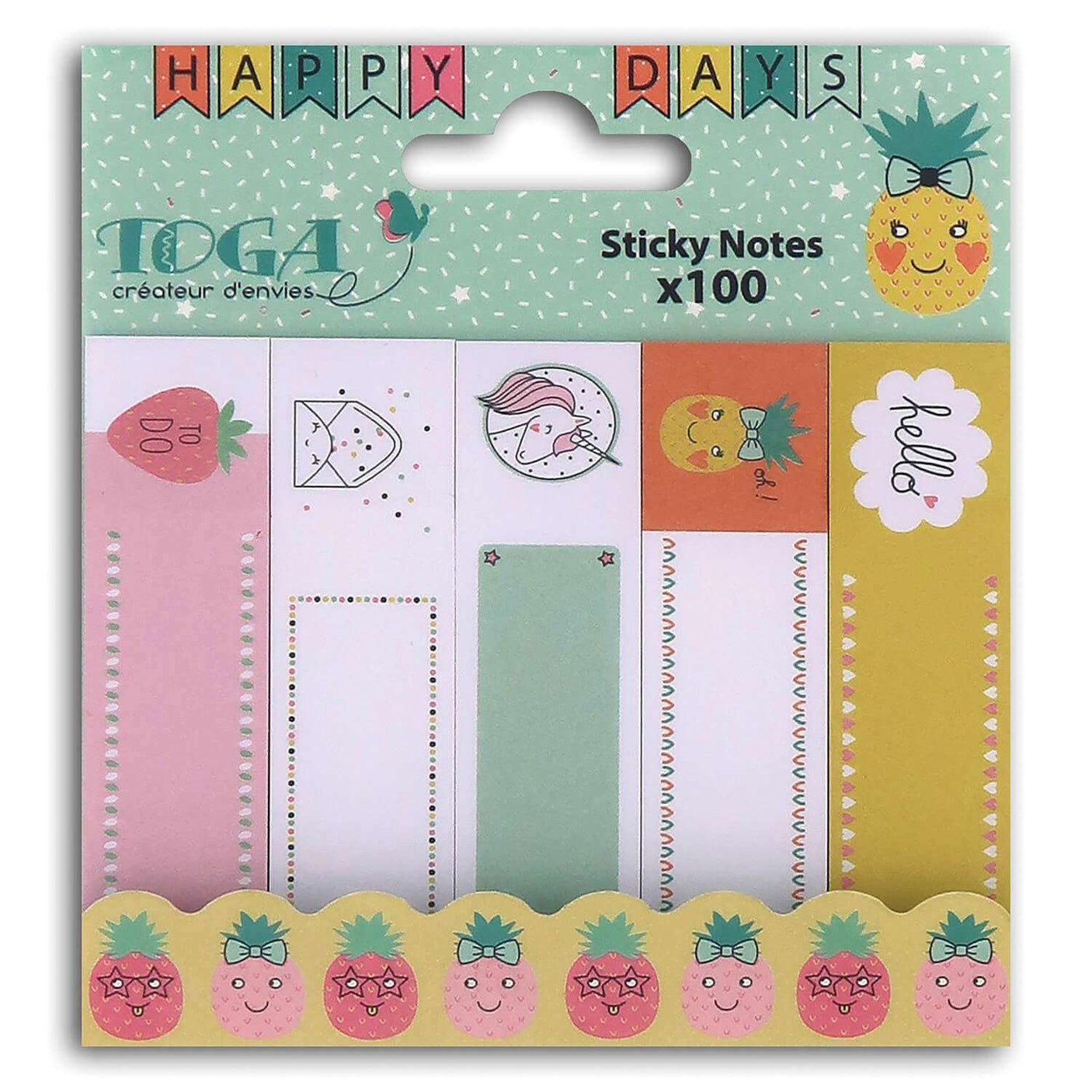 100 sticky notes Happy days