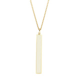 Collier Email Barre New-York Beige