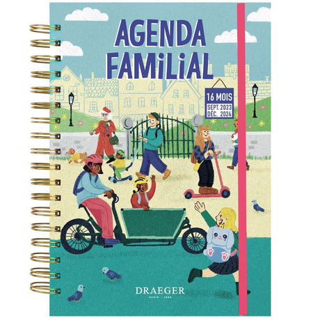Agenda familial 2023-2024 - 18x25,5 cm - Septembre 2023 à Décembre 2024 - L'organise tout