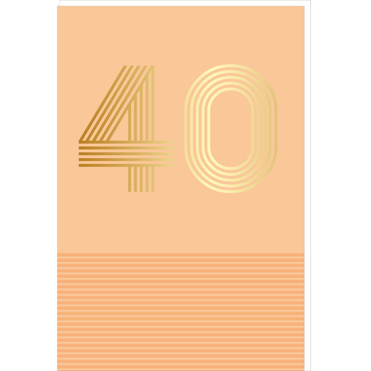 Tarjeta de 40 cumpleaños en oro - Naranja - Con mensaje - Para hombre –  Draeger Paris