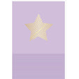 Carte d'anniversaire festive - Violet - Etoile en or - A message - 11,5 x 17 cm