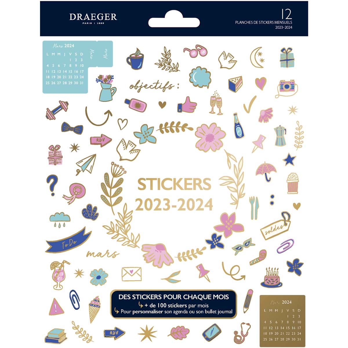 2023-2024 stickers for diary and bullet journal – Draeger Paris