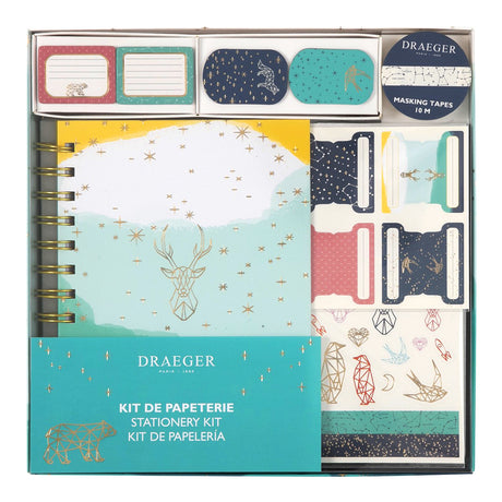 Kit de escritura estrellada: papelería de constelaciones, bolígrafo personalizado y kit de decoración de bienestar
