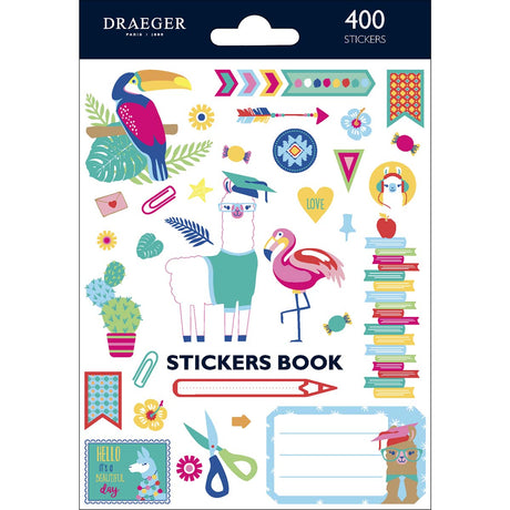 Stickers autocollants thème Animaux - 400 pièces