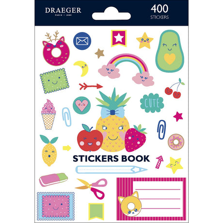 Stickers autocollants thème Kawaï - 400 pièces
