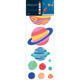Lot Sticker Mural en Papier - Vaisseau Spatial & Fusée Et Planète