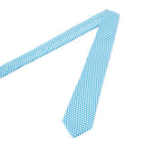 Cravate en Soie Twil Imprimée Bleu