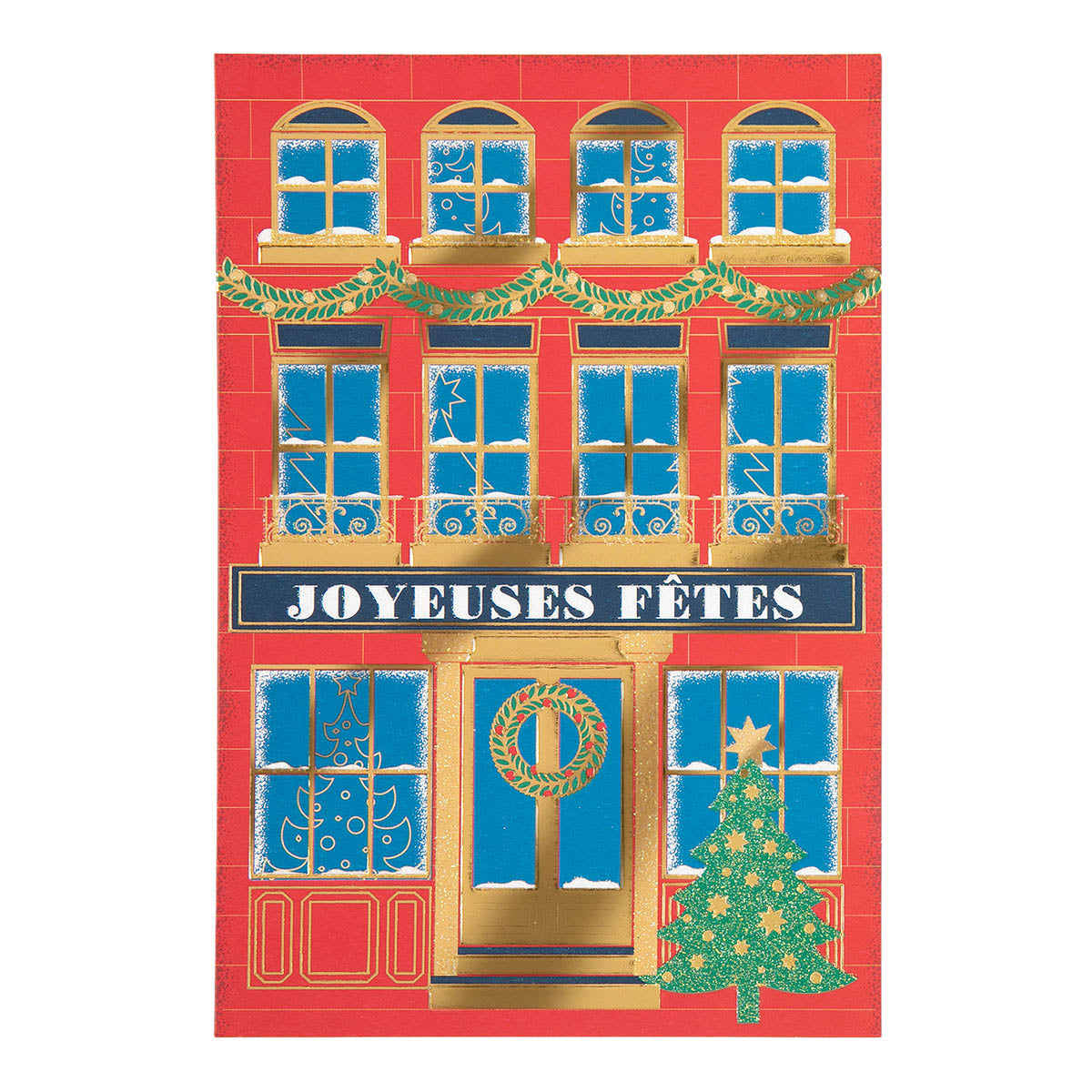 Carte de voeux avec enveloppe - lot de 40 cartes Joyeuses Fêtes