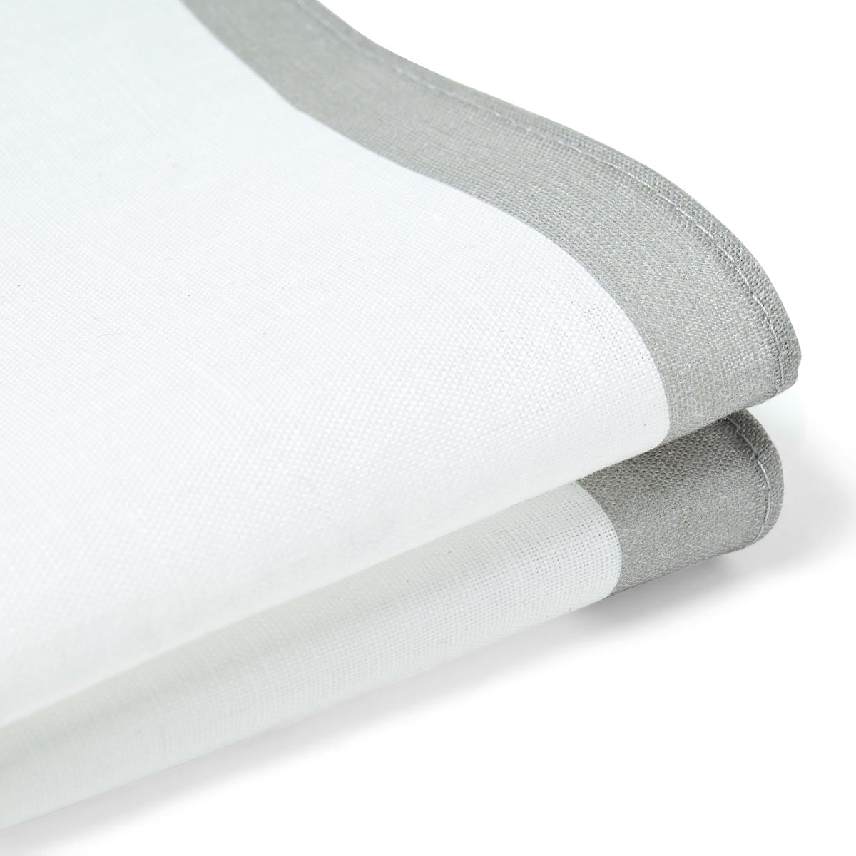 Pochette de costume en lin - blanc et gris