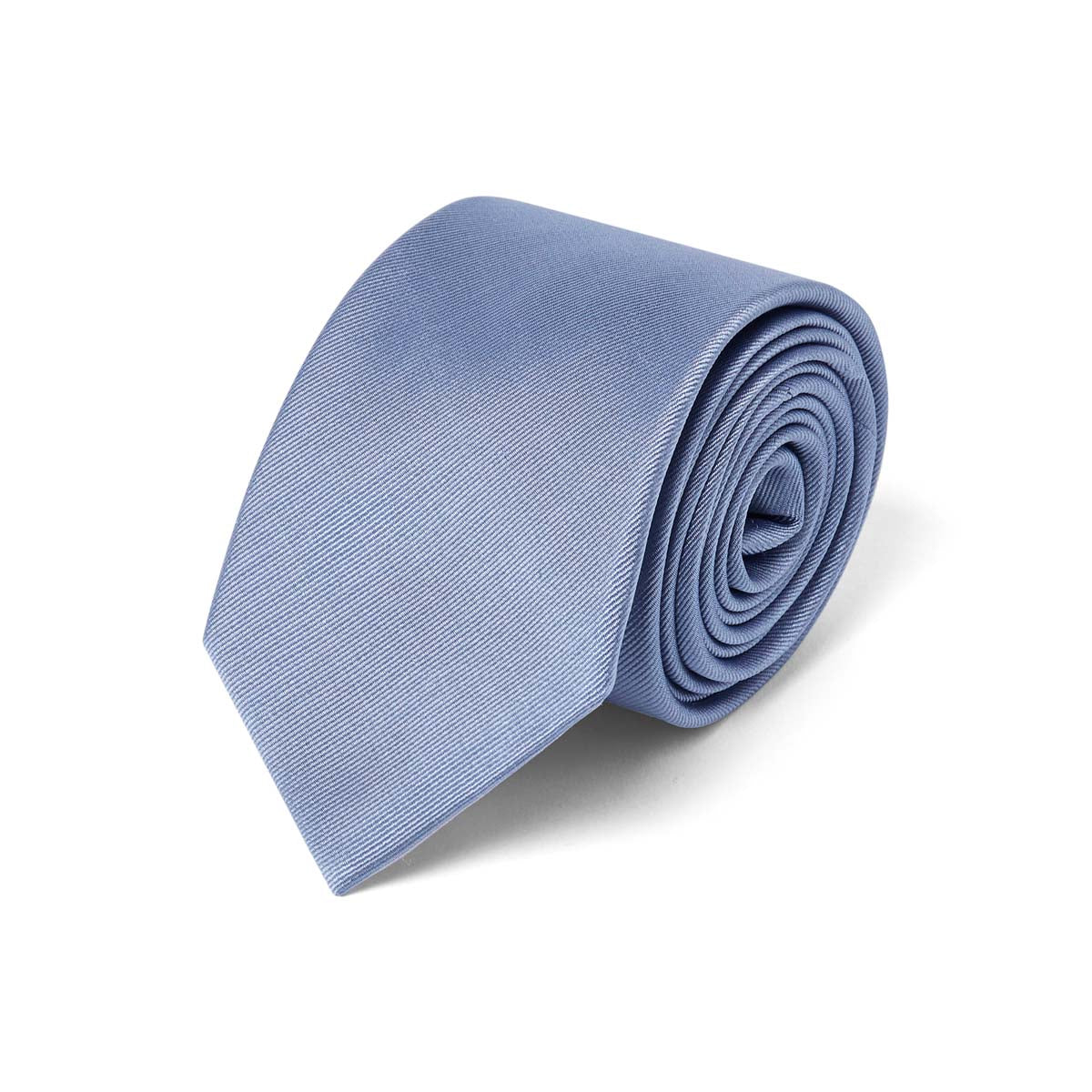 Cravate twill bleu gris