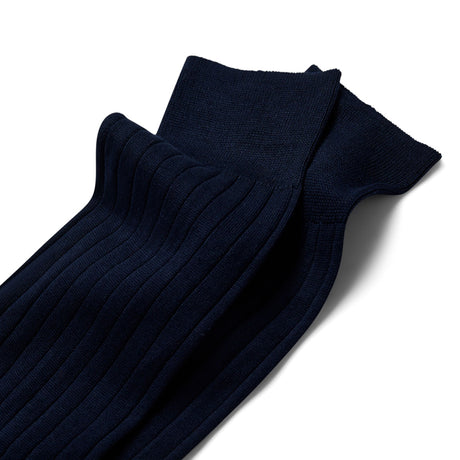 Chaussettes Unies en Coton - Bleu Marine