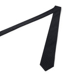 Cravate fine noire à pois blancs