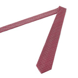 Cravate fine rouge foncé à motifs blancs