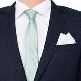 Cravate à motif carrés - vert
