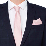 Cravate à motif zig zag - rose et blanc