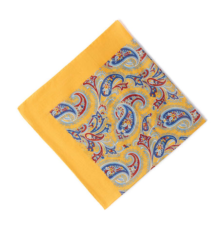 Bandana en coton motif paisley - jaune