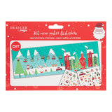 Kit mini poster et stickers - Village enneigé de Noël