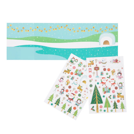 Mini poster and stickers kit - Christmas rink