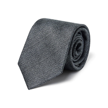 Cravate satinée gris noir