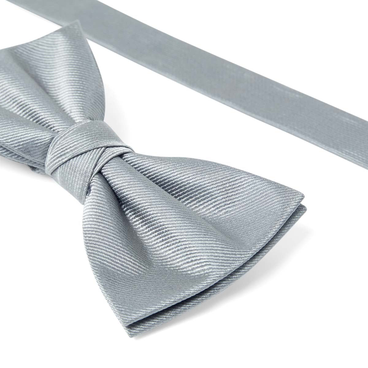 Noeud papillon twill gris clair